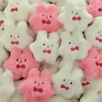 Брелок с плюшевым кроликом из мультфильма, милая мягкая игрушка-кукла, брелок для ключей в виде машинки, кулон, украшение для рюкзака, аксессуары для пары, друга, подарок розовый