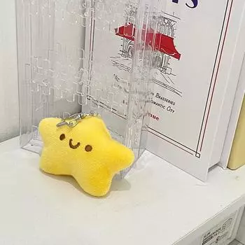 Брелок с плюшевыми звездами из мультфильма, милая кукла, игрушка, кулон, брелок для ключей для женщин и девочек, кавайная сумка, украшения, аксессуары