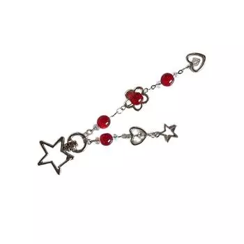 Брелок с пятиконечной звездой, подвеска в виде милого сердца, ремешок для мобильного телефона, цепочка для телефона из бисера, съемный ремешок для телефона ручной работы