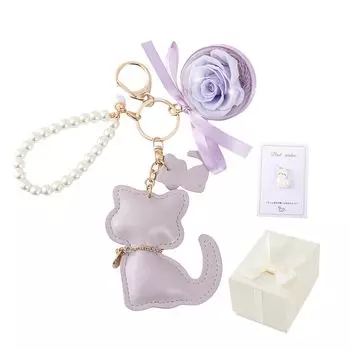 Брелок с сухоцветом Женский брелок Подарок на День рождения Подарок на Белый день Цветы, которые не вянут Подарок на день рождения Популярный среди женщин Милый фиолетовый