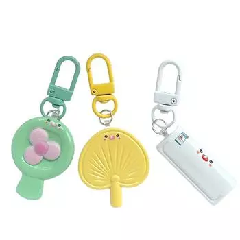 Брелок с вентилятором из мультфильма, подвеска для кондиционера, брелок для рюкзака, автомобильные подвески, украшения, сумка, аксессуары белый