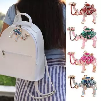 Брелок с верблюдом, украшенный блестящими стразами, инкрустированный яркими цветами, изысканная ручная работа, брелок для ключей, подвеска на сумку красный