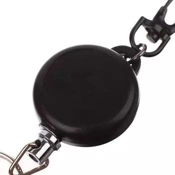 Брелок с защитой от потери, эластичный стальной трос, держатель для карт, металлический значок с выдвижной катушкой, держатели для удостоверений личности