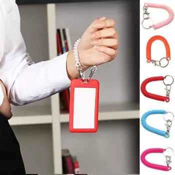 Брелок с защитой от потери, выдвижной эластичный брелок для защиты от падения, ключи с защитой от кражи, рыболовные инструменты, пружинная защитная веревка, товары для улицы чёрный