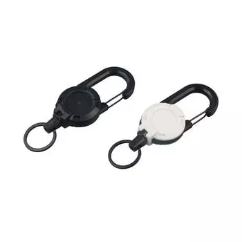Брелок с зажимом, защищающий от потери, выдвижные ремешки, держатель бейджа, телескопическая пряжка, пряжка чёрный