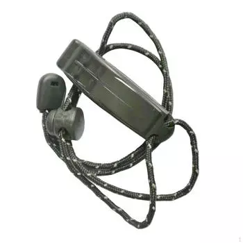 Брелок со свистком из веревки, легкий, быстрый, мягкий, громкий, спортивный для кемпинга чёрный