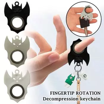 Брелок-спиннер металлическая игрушка стресс и скука с игрушкой-спиннером игрушка-антистресс для взрослых One Size чёрный