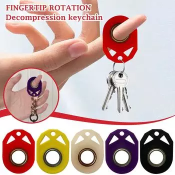 Брелок-спиннер металлическая игрушка стресс и скука с игрушкой-спиннером игрушка-антистресс для взрослых One Size чёрный