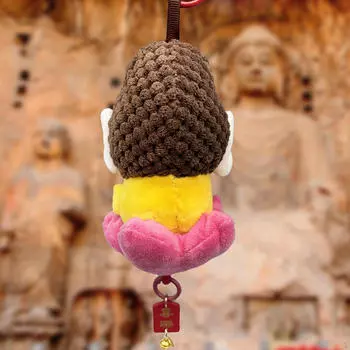 Брелок-сумочка-подвеска в виде плюшевой игрушки Будды со светом и звуком