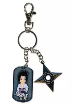 Брелок-сюрикен Naruto Shippuden Chibi Sasuke Dog Tag &