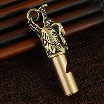 Брелок-свисток из латуни, аксессуар для судьи, подвеска для переносной сумки ручной работы