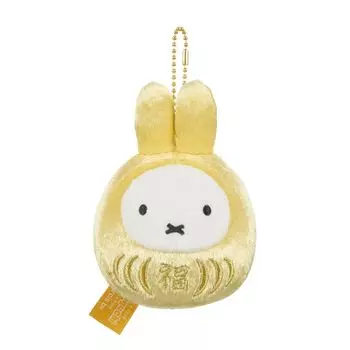 Брелок-талисман Sekiguchi Dick Bruna Miffy Lucky Daruma, золото, 603855, высота 12 см, ширина 8 см, глубина 7 см