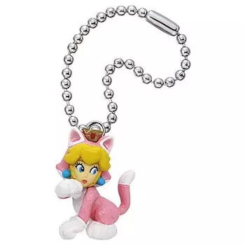Брелок-талисман Tomy Super Mario 3D World Fury World Gacha Gacha Capsule Toy [Takara Arts] + [3.Neko Peach] (Отдельный предмет)