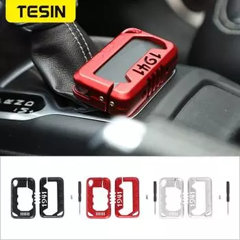 Брелок TESIN для Gladiator JT, чехол для ключей от машины, чехол для Jeep Wrangler JL 2018-2022, экстерьер автомобиля из алюминиевого сплава чёрный