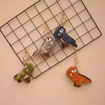 Брелок Тираннозавр Рекс Плюшевая игрушка Динозавр Куклы Школьный портфель Большая подвеска Корейские украшения Женщины 11cm