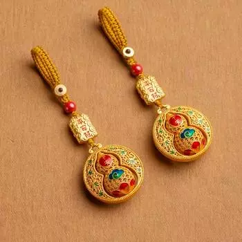 Брелок-тыква National Trend Sand Gold: Брелок для автомобильного ключа и мобильного телефона унисекс с филигранным дизайном.