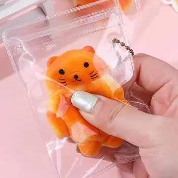 Брелок-удар с мышцами брюшного пресса «Медведь-щипок» «Мускулистый лев» «Моти» «Мягкая игрушка-фиджет» Игрушка-медленный отскок для снятия стресса as the picture