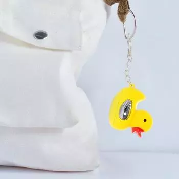 Брелок-утка со светодиодной подсветкой для розыгрышей, забавный гаджет, новинка, электрический брелок, портативная игрушка-шутка, отличный подарок для друзей и коллег 1pc