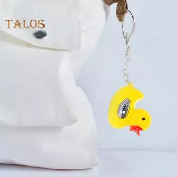 Брелок-утка со светодиодной подсветкой для розыгрышей, забавный гаджет, новинка, электрический брелок, портативная игрушка-шутка, отличный подарок для друзей и коллег 1pc