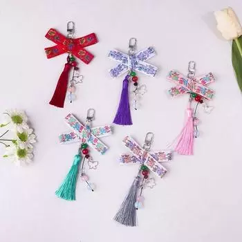 Брелок-узел с кисточками и бантом, бусины, кулон в виде бабочки, брелок для ключей, портативный кулон для рюкзака, студенты style 1
