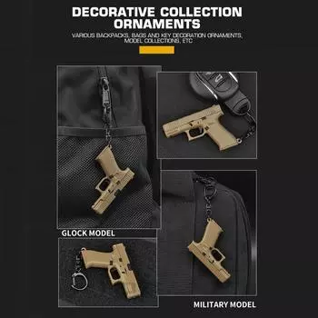 Брелок в форме пистолета, подвеска, реалистичная модель, съемный магазин, миниатюрная модель пистолета