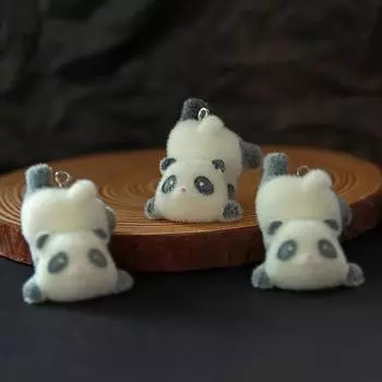 Брелок в виде 3D-панды, мультяшный плюшевый брелок в виде животного, сумка, подвеска, держатель для ключей от машины, подвеска для наушников, ювелирное украшение своими руками, аксессуар as the picture