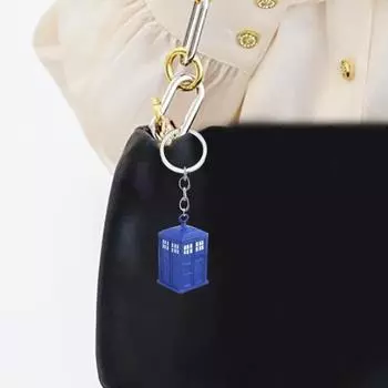 Брелок в виде британской телефонной будки, брелок для ключей с памятными вещами, металлические аксессуары, подарочный брелок для ключей в виде британской телефонной будки на плечо