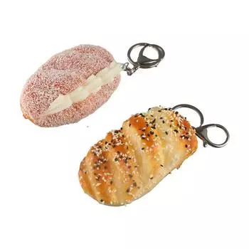 Брелок в виде хлеба с имитацией еды Модель хлеба с маслом Брелок в виде кокосового хлеба Подвесная игрушка для розыгрыша Sesame Bread