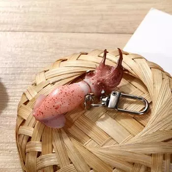 Брелок в виде кальмара с имитацией морепродуктов, забавный креативный брелок для ключей, сумка-подвеска, автомобильный ключ, аксессуары для женщин, девочек, детей, изысканный подарок