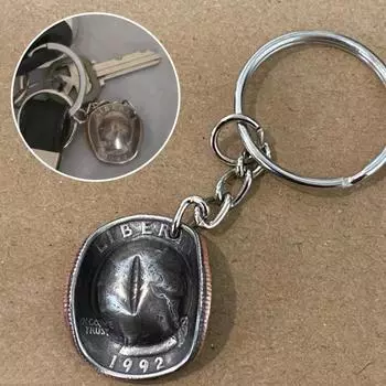 Брелок в виде ковбойской шляпы в стиле ретро из полированного цинкового сплава предотвращает потерю ключей, автомобильный держатель для ключей