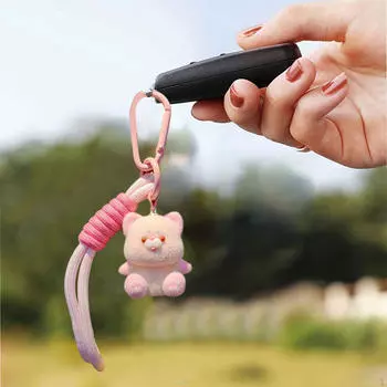 Брелок в виде медведя, сделанный своими руками, держатель для ключей от машины, для кошелька, женской сумки, подарков на свадьбу