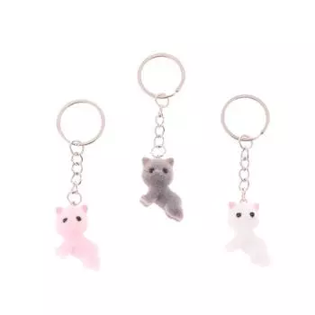 Брелок в виде мультяшного 3D-кота, лежащего на земле, милый лежащий котенок, брелок в виде животного, подвеска для рюкзака своими руками, подвески для автомобиля, сумка, декоративная игрушка, подарки as the picture