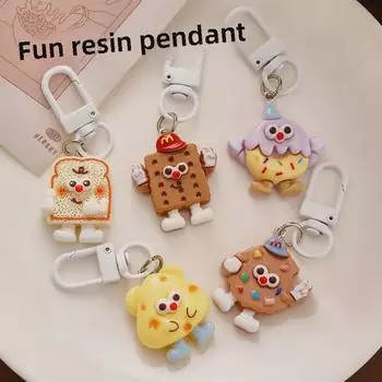 Брелок в виде мультяшного хлеба: Симпатичная сумка из смолы своими руками, очаровательный и забавный подарок для студентов