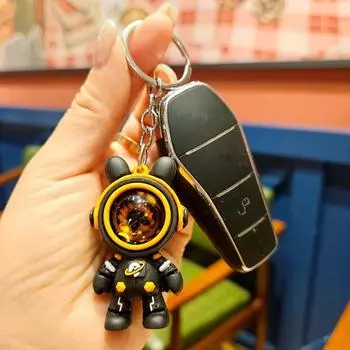 Брелок в виде мультяшного кролика, милый кукольный кролик-космонавт, брелок на сумку, кулон, парный автомобильный брелок, креативная сумка, аксессуары для брелоков as the picture