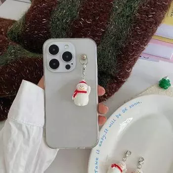 Брелок в виде мультяшного рождественского снеговика, милый брелок для телефона со снеговиком, симпатичный брелок для ключей для рождественских подарков