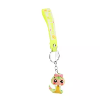 Брелок в виде мультяшной змеи, симпатичная фигурка змеи, брелок для сумки, подвеска для автомобиля, рюкзак, аксессуар B