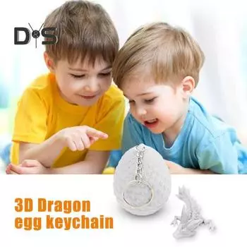 Брелок в виде яйца дракона, микро-брелок в виде яйца дракона, 3D-печатная цветная игрушка-дракон с шипами, коллекционный дракон красный