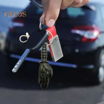 Брелок в виде руки-ножа, подвеска на удачу, брелок-талисман, портативный рюкзак, ключи от машины, домашний декор, аксессуар зелёный