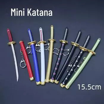 Брелок в виде самурайского меча - Sauron s Snow, модель в виде трех мечей, 15 см, с ножнами