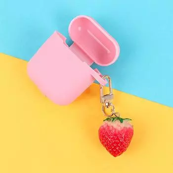 Брелок в виде сердца клубники для женщин и девушек, ювелирные изделия, имитация фруктов, милый ca