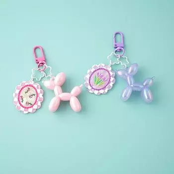 Брелок в виде собаки-конфеты, воздушный шар, собака, милое животное, кулон из смолы, подарок