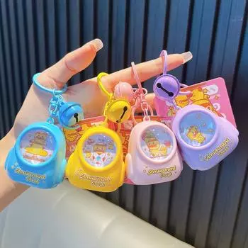 Брелок в виде утки, ночник, школьная сумка, брелок, рюкзак, подвеска, автомобильный брелок, детский подарок розовый