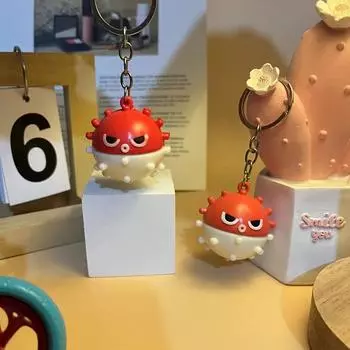 Брелок в виде забавной рыбы из мультфильма, симпатичная подвеска в виде рыбы, креативная трехмерная рыба, украшение для рюкзака, аксессуары, подарки OneSize