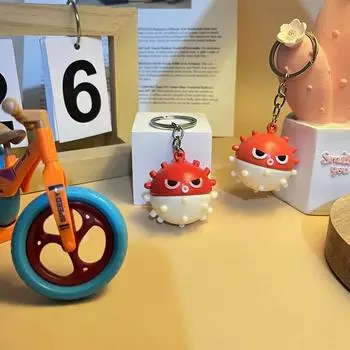 Брелок в виде забавной рыбы из мультфильма, симпатичная подвеска в виде рыбы, креативная трехмерная рыба, украшение для рюкзака, аксессуары, подарки