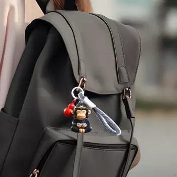 Брелок в виде животного, украшение для ключа, милый брелок для сумки, очаровательная обезьянка, brown