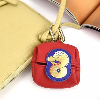 Брелок в виде змеи год PU кожа портативный модный брелок для сумки