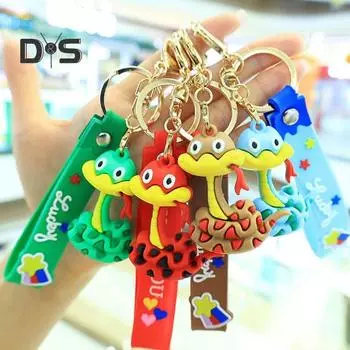 Брелок в виде змеи с ремешком на удачу на год змеи брелок для автомобиля сумка подвеска аксессуары красный