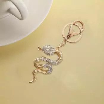 Брелок Yousheng, блестящие стразы, брелок в форме змеи, декоративный держатель для ключей от машины, сумка, подвеска для багажа, аксессуары розового золота