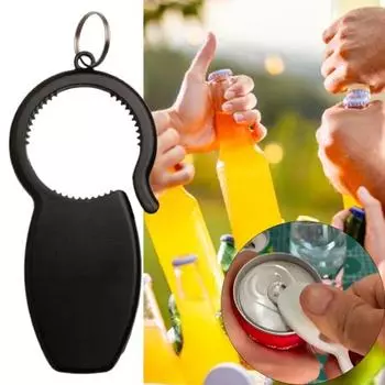 Брелок Yousheng открывалка для бутылок 3-в-1 портативный прочный многофункциональный безболезненный открыватель для пива, воды, газировки красный