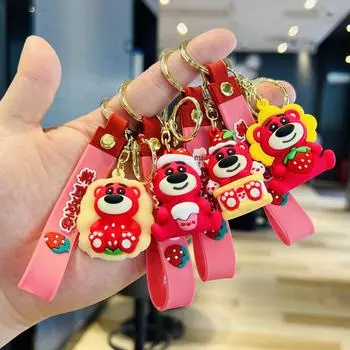 Брелок «Земляничный медведь» — мультяшный кулон для подарка детям или для похода в торговый центр